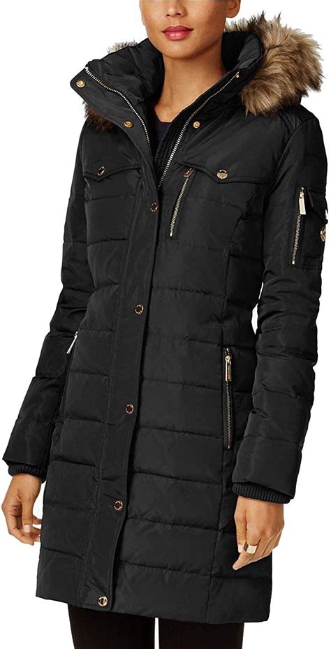 michael kors blazer schwarz|Michael Kors ladies puffer coats.